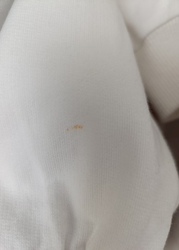 l Beden bayan Beyaz Fırfırlı Uzun Kollu sweatshirt