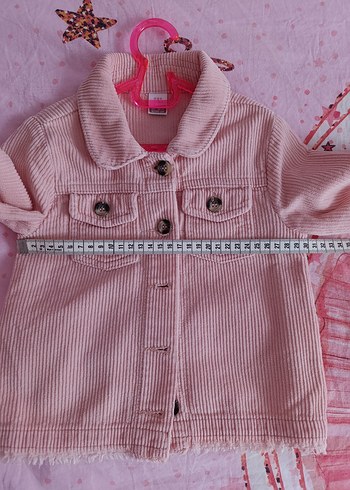 Pembe Düğmeli Kız Ceket - Görsel 3