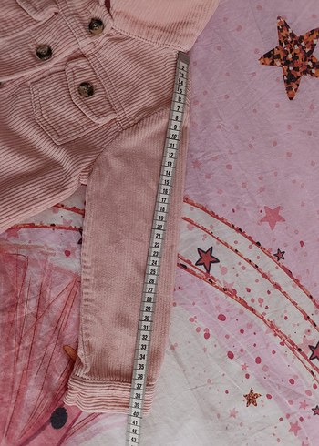 Pembe Düğmeli Kız Ceket - Görsel 5