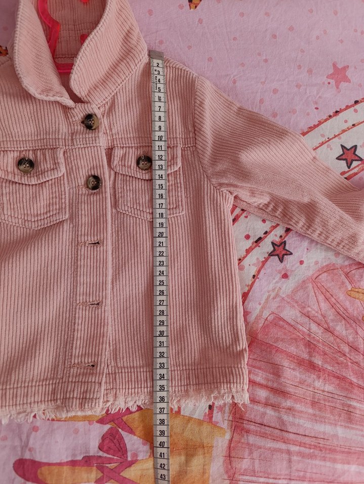 Pembe Düğmeli Kız Ceket - Görsel 4