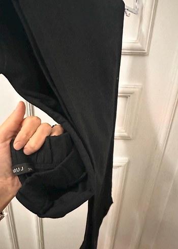xxl Beden siyah Renk Uzun Kollu Nakışlı Siyah Kadın Sweatshirt ikili takım