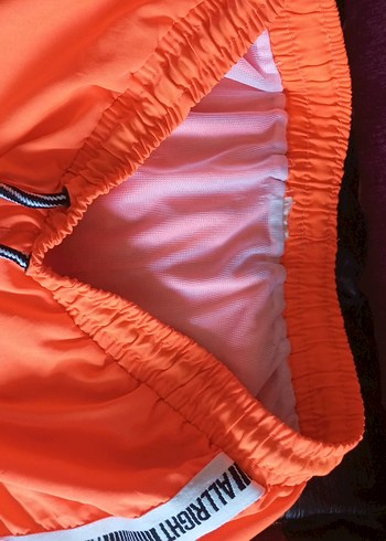 Turuncu Bağcıklı Erkek Mayo Şortu. iade yok. - Görsel 8