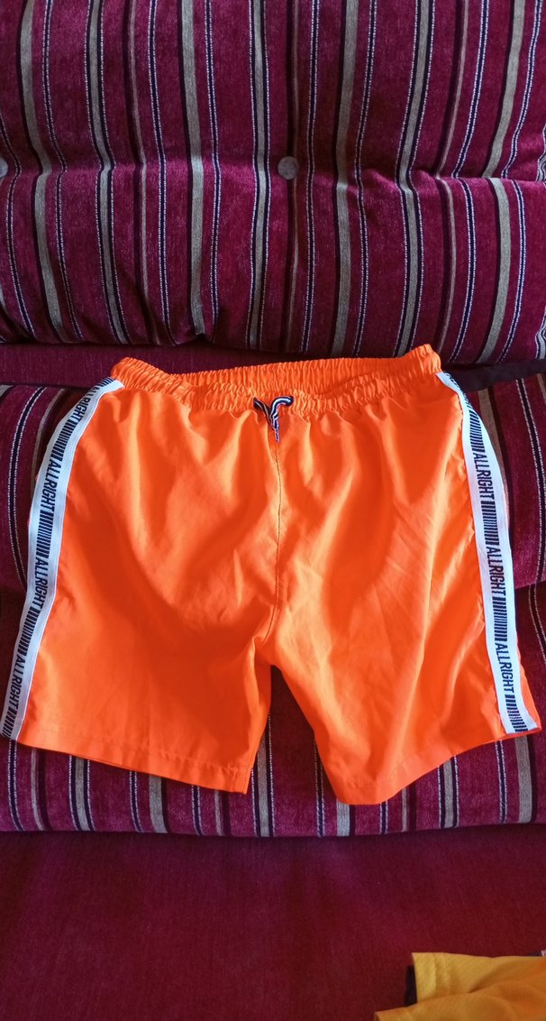 Turuncu Bağcıklı Erkek Mayo Şortu. iade yok. - Görsel 2