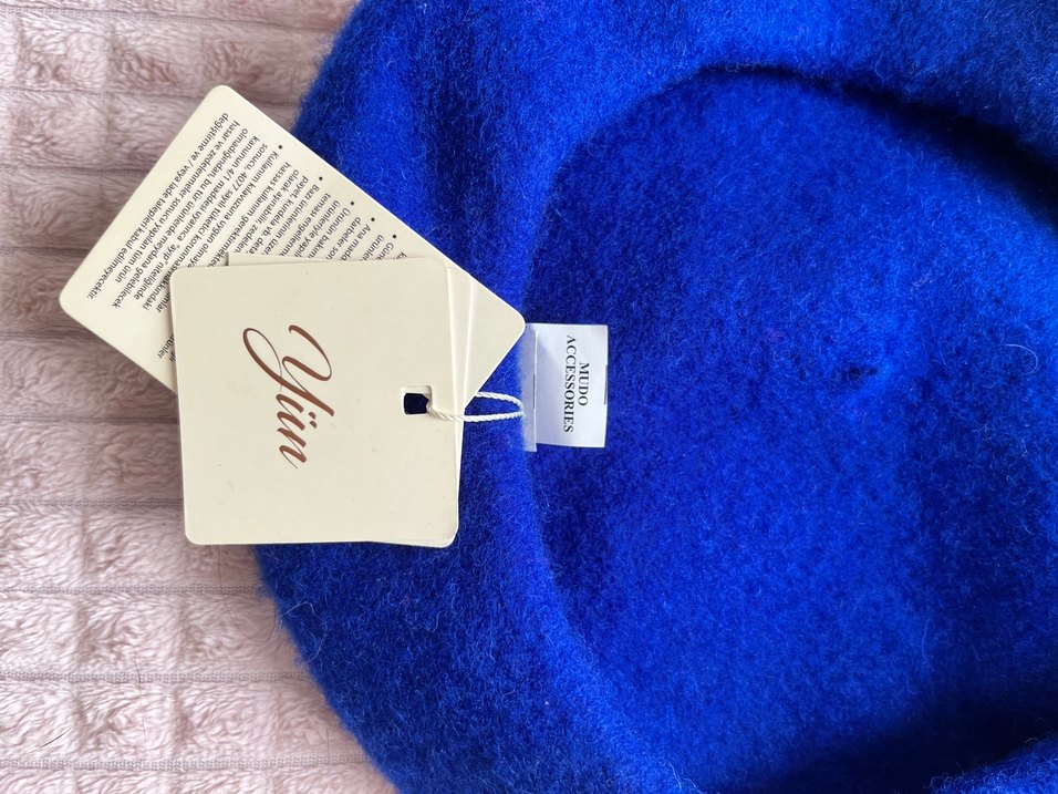 Mavi Kadın %100 Yün Bere - Görsel 2