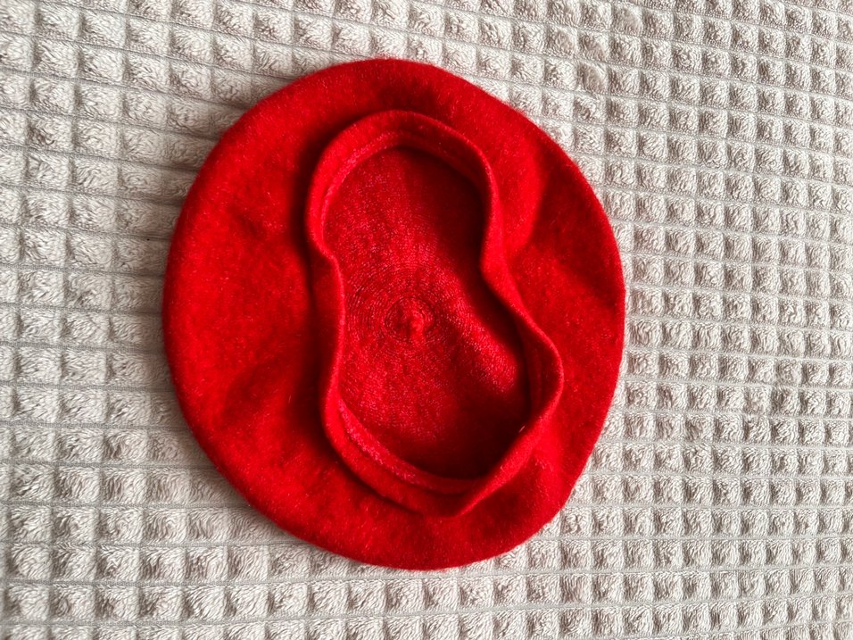 Kırmızı Kadın Yün Bere - Görsel 2