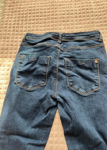 Twist 36 beden Denim Bilekte Paça Jean - Görsel 4