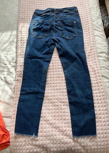 Twist 36 beden Denim Bilekte Paça Jean - Görsel 3