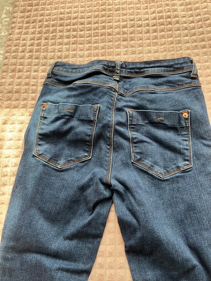 Twist 36 beden Denim Bilekte Paça Jean - Görsel 4