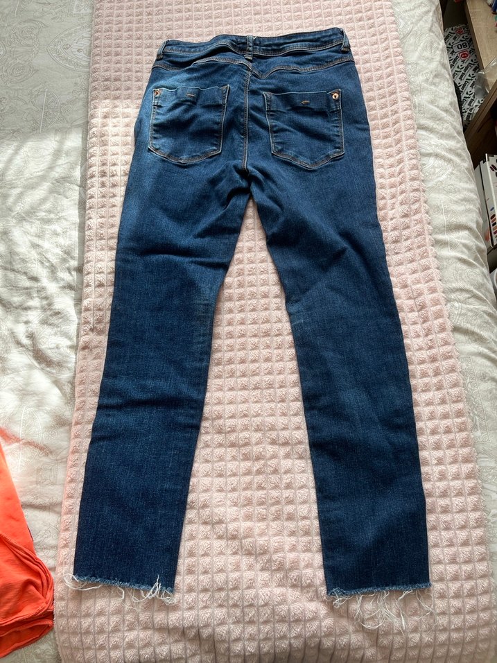 Twist 36 beden Denim Bilekte Paça Jean - Görsel 3