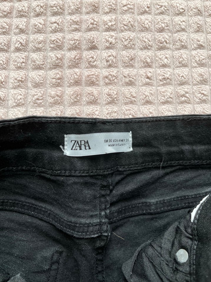 Zara 36 beden siyah Denim Pantolon - Görsel 2