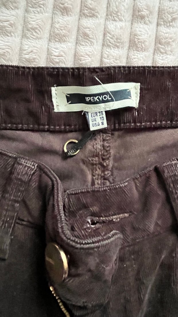 İpekyol kadife pantolon - Görsel 2