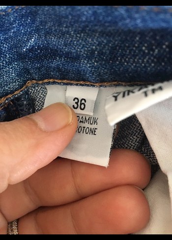 Kadın Gri Mavi Bol Kesim  Kot Pantolon - Görsel 7