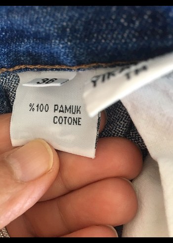 Kadın Gri Mavi Bol Kesim  Kot Pantolon - Görsel 8