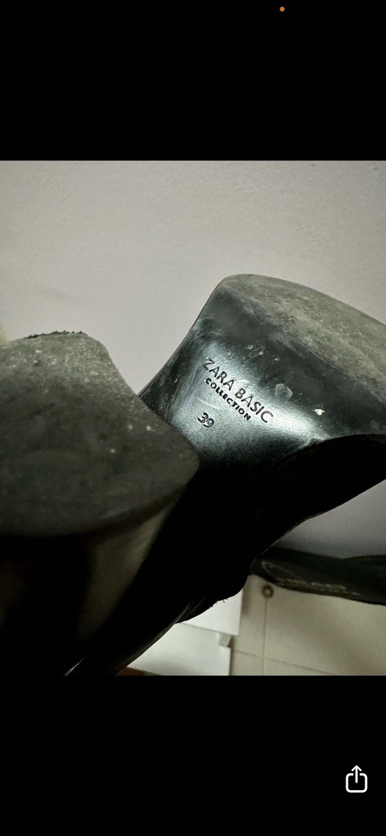 Siyah Deri Stiletto Topuklu Zara Kadın Bot - Görsel 4