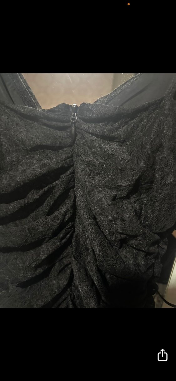 Siyah Drapeli Adil Işık  Abiye Elbise - Görsel 5