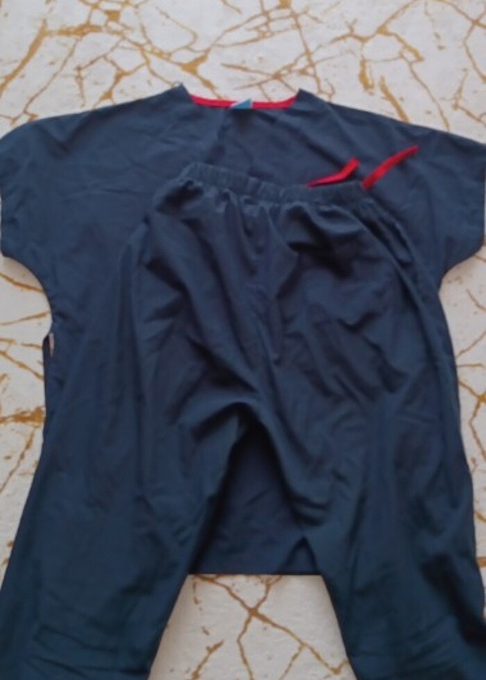 Lacivert hemşire üniforması  - Görsel 3