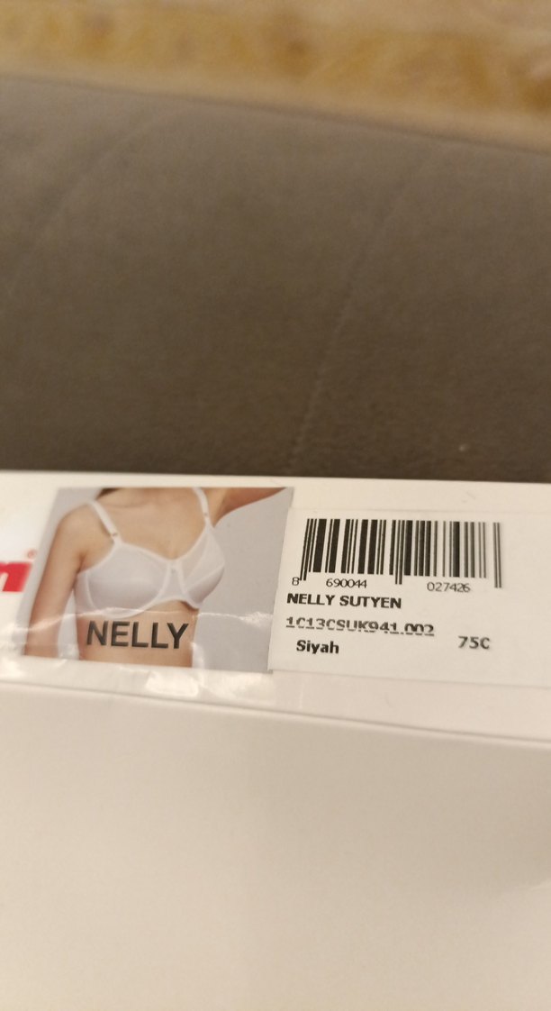 Siyah Baskılı 75c Kom Nelly toparlayıcı  Sütyen - Görsel 3