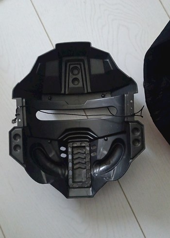 Altın Renkli Kafatası  Siyah tüllü ve space warrıor maskesi - Görsel 4