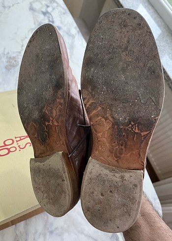 AS 98 Erkek Kahverengi Deri Bot 43 Numara - Görsel 5