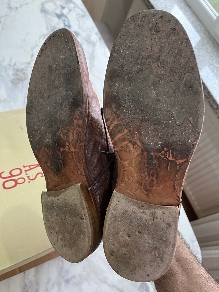 AS 98 Erkek Kahverengi Deri Bot 43 Numara - Görsel 5