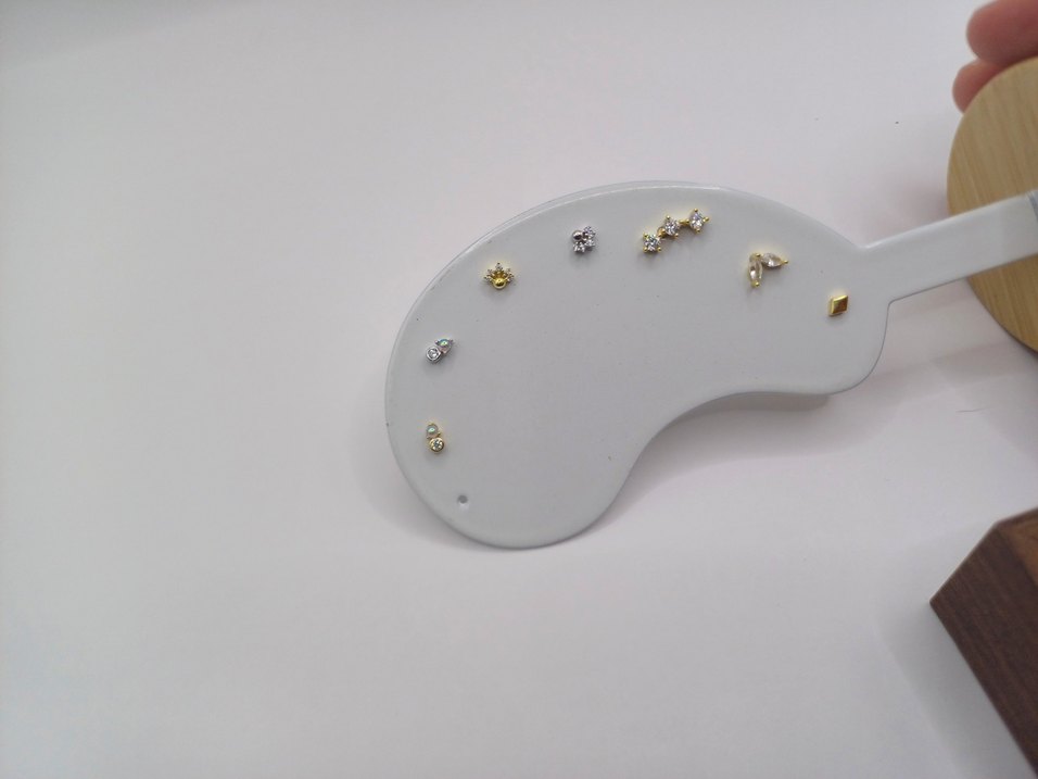 925 sterline 18K piercing - Görsel 3