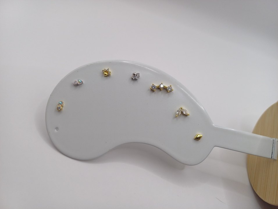 925 sterline 18K piercing - Görsel 4