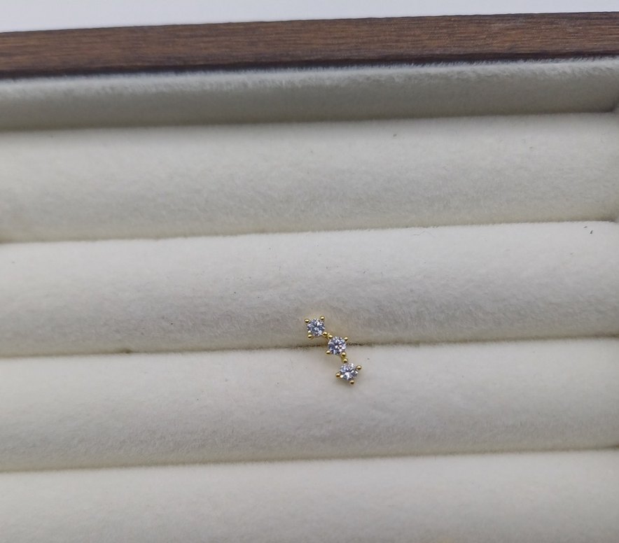 925 sterline 18K piercing - Görsel 5