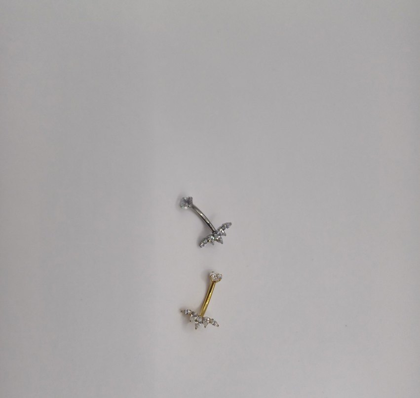 ASTM136 titanium Gobek piercing 18K - Görsel 4