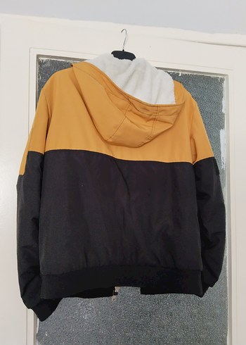 l/xl Beden Sarı Siyah Fermuarlı Erkek Mont