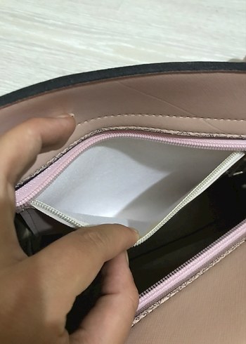 Pudra Pembe Kadın Babet ve Çanta - Görsel 4