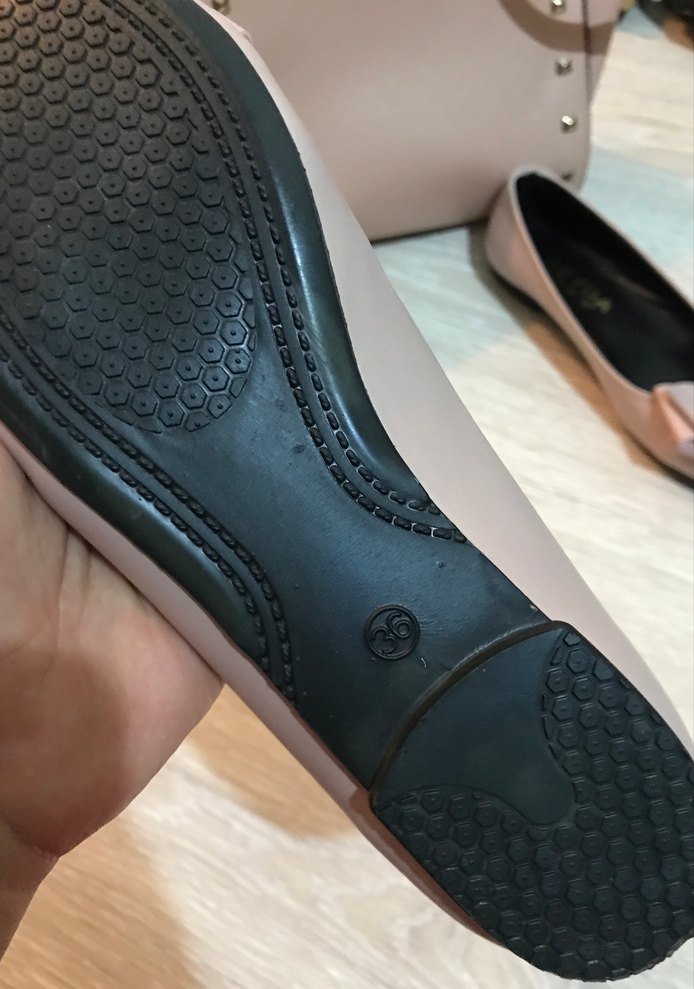 Pudra Pembe Kadın Babet ve Çanta - Görsel 2