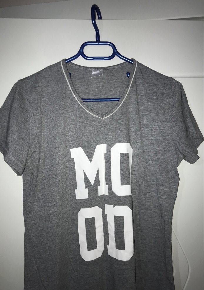 Gri V Yakalı Midi Elbise - Görsel 2