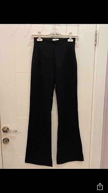 H&M Siyah İspanyol Paça Pantolon
