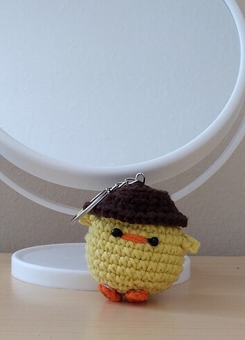  Amigurumi sevimli civciv anahtarlık 
