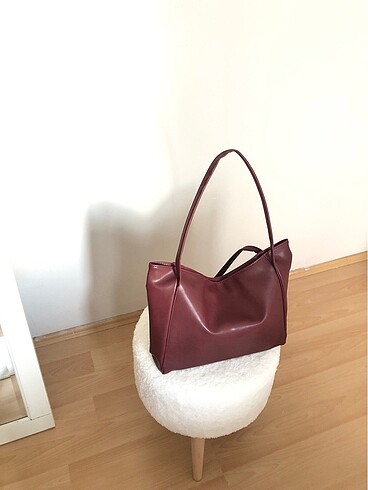 Beden bordo Renk Soft Model Kadın Omuz Ve Kol Çantası
