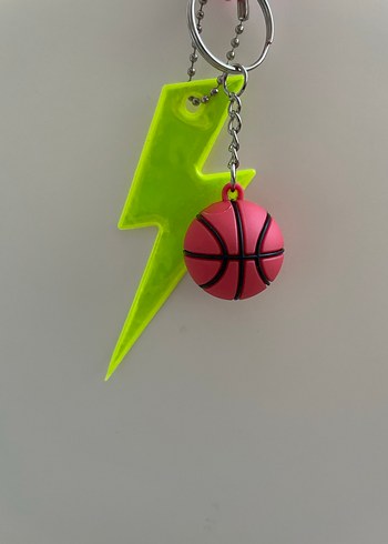 Beden Renkli Basketbol Temalı Zincirli Anahtarlık