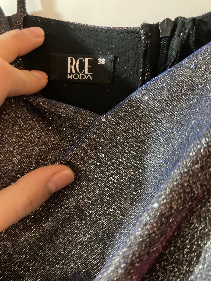 Straplez Drapeli Uzun Mor Abiye Elbise - Görsel 5