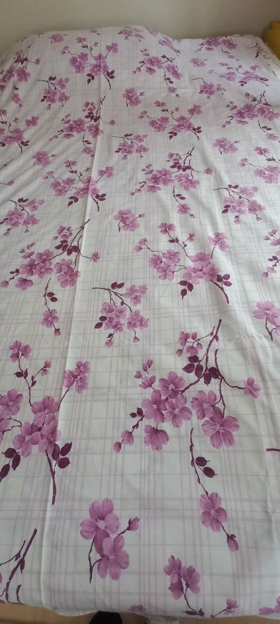 Lila Çiçek Desenli Nevresim - Görsel 2