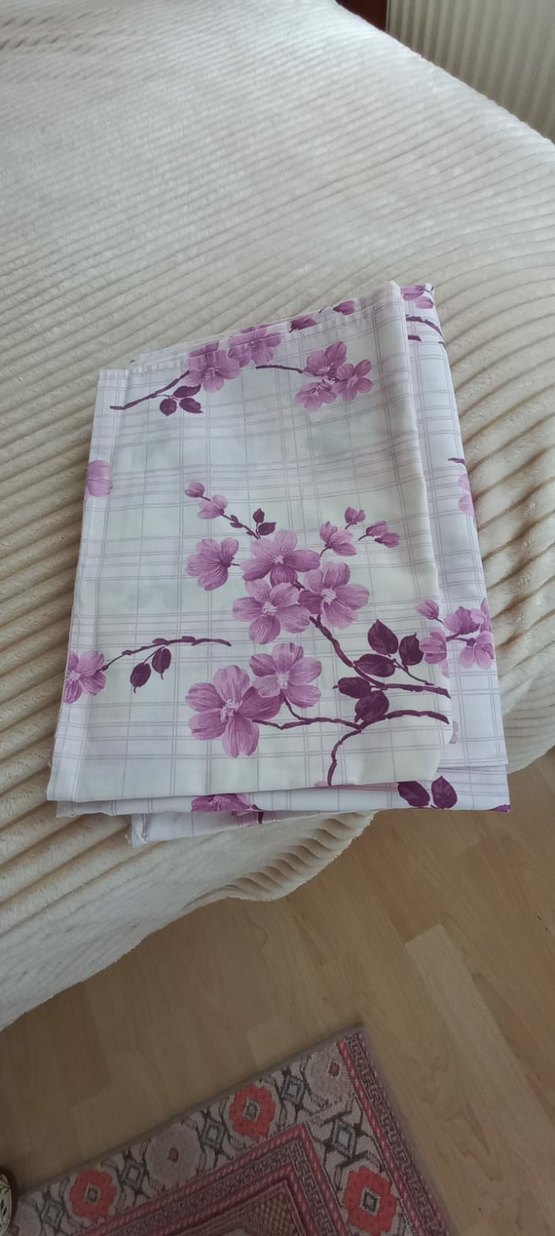 Lila Çiçek Desenli Nevresim - Görsel 3