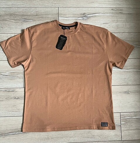 xl Beden kahverengi Renk Unisex Oversize Tişört