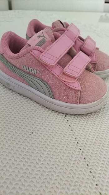 Puma Az kullanılmış yeni gibi simli pembe puma spor ayakkabı