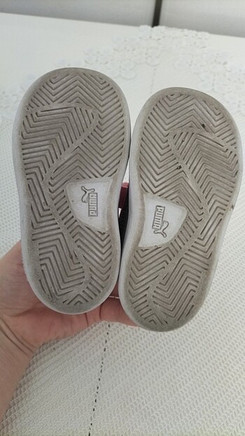 21 Beden Az kullanılmış yeni gibi simli pembe puma spor ayakkabı