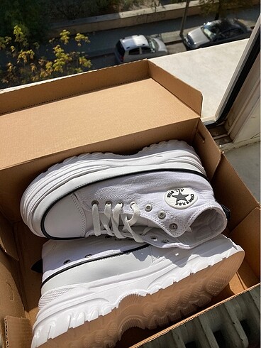37 Beden beyaz Renk Yüksek taban converse
