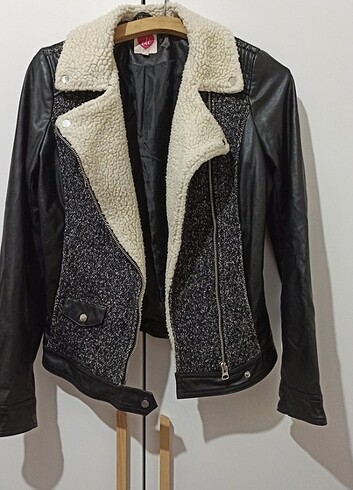 34 Beden siyah Renk Biker ceket