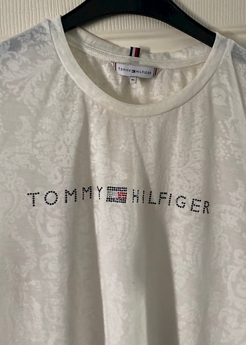 Tommy Hilfiger Tommy Hilfiger Erkek Transparan Beyaz Tişört