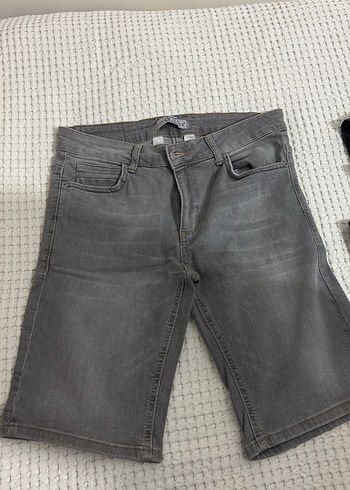 Gri Mini Denim Erkek Şort