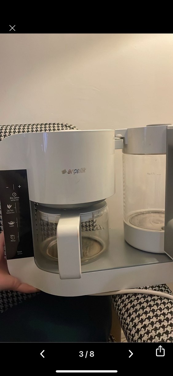 Arçelik Beyaz ve Gri Çay Makinesi - Görsel 2