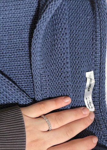 Kadın Lacivert Triko Basic Kazak - Görsel 3