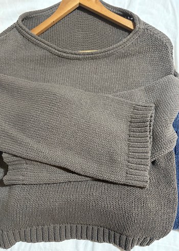 Gri Örgü Kadın Kazak - Görsel 2