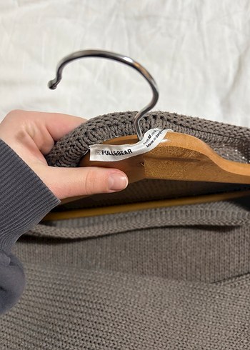 Gri Örgü Kadın Kazak - Görsel 3